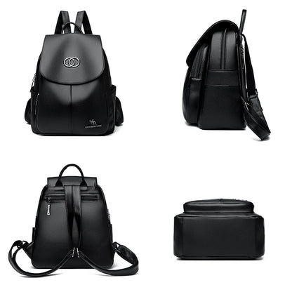 2024 Luxury Brand Women’s Backpack High Quality Leather Large Capacity Shoulder Bag Travel Backpack For Fashion Simplicity Girls