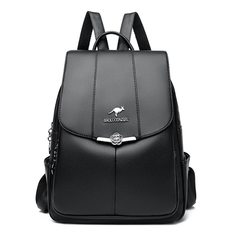2024 Luxury Brand Women’s Backpack High Quality Leather Large Capacity Shoulder Bag Travel Backpack For Fashion Simplicity Girls