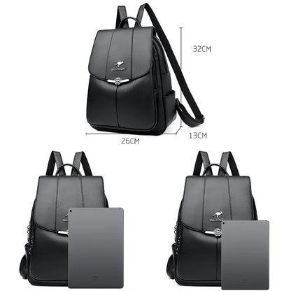 2024 Luxury Brand Women’s Backpack High Quality Leather Large Capacity Shoulder Bag Travel Backpack For Fashion Simplicity Girls