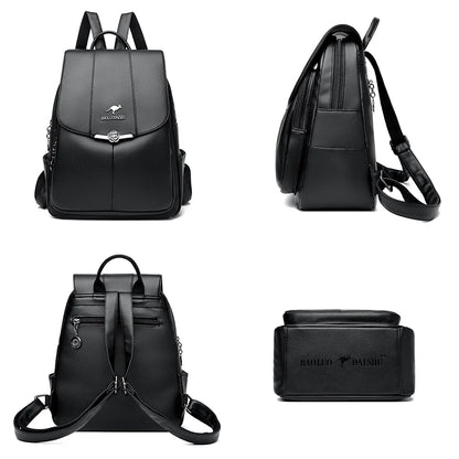 2024 Luxury Brand Women’s Backpack High Quality Leather Large Capacity Shoulder Bag Travel Backpack For Fashion Simplicity Girls