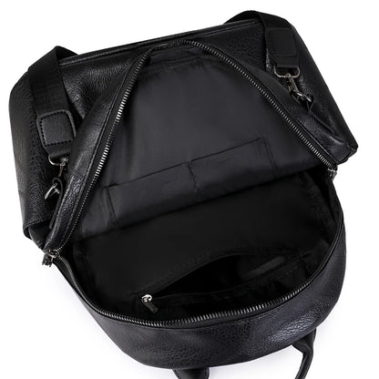 2024 Luxury Women's Backpacks Purse Soft Leather Waterproof Bagpack Student Bag Multifunction Mochilas Feminina Luxury Sac A Dos