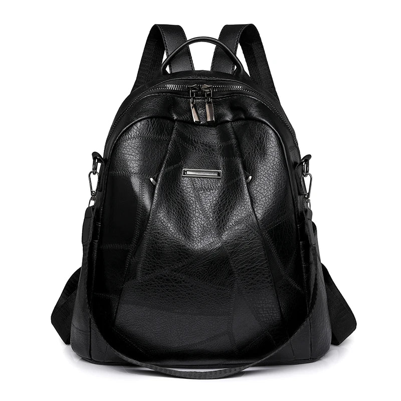 2024 Luxury Women's Backpacks Purse Soft Leather Waterproof Bagpack Student Bag Multifunction Mochilas Feminina Luxury Sac A Dos