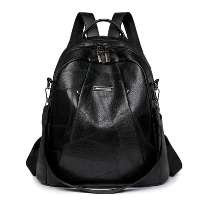 2024 Luxury Women's Backpacks Purse Soft Leather Waterproof Bagpack Student Bag Multifunction Mochilas Feminina Luxury Sac A Dos