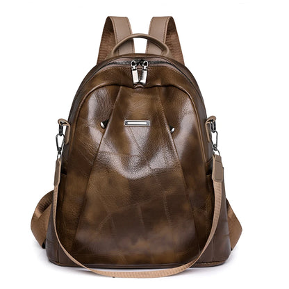 2024 Luxury Women's Backpacks Purse Soft Leather Waterproof Bagpack Student Bag Multifunction Mochilas Feminina Luxury Sac A Dos