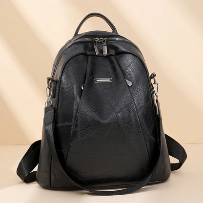 2024 Luxury Women's Backpacks Purse Soft Leather Waterproof Bagpack Student Bag Multifunction Mochilas Feminina Luxury Sac A Dos
