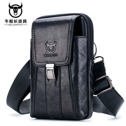 2024 MEN'S leather BELT bag military Fanny molle small money phone WAIST PACK bum pouch PURSE E040