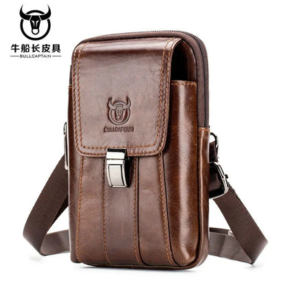 2024 MEN'S leather BELT bag military Fanny molle small money phone WAIST PACK bum pouch PURSE E040