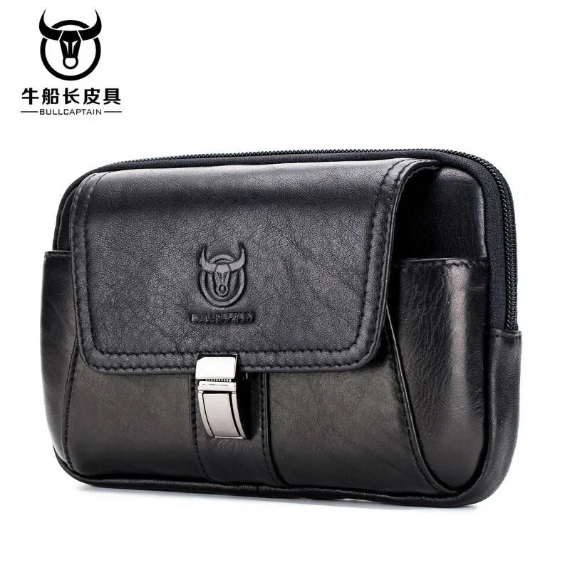 2024 MEN'S leather BELT bag military Fanny molle small money phone WAIST PACK bum pouch PURSE E040