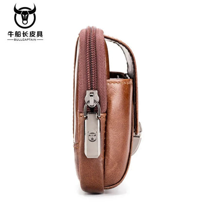 2024 MEN'S leather BELT bag military Fanny molle small money phone WAIST PACK bum pouch PURSE E040
