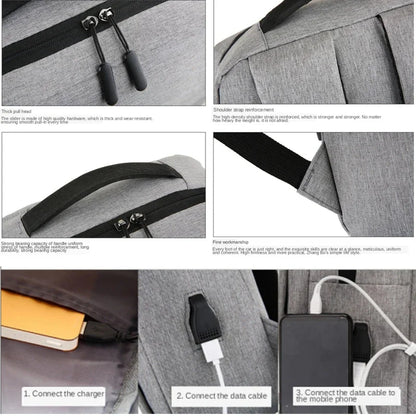 2024 Men 15.6 inch Laptop USB Backpack School Bag Rucksack Anti Theft teenage teenagers Travel Leisure schoolbag pack for male