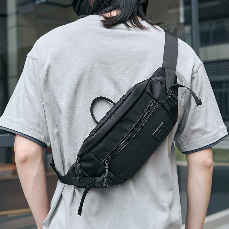 2024 Men Chest Bag Young Fashion 7.9inch IPad Multiple Pocket Zipper Crossbody Bag High Quality Oxford Phone Shoulder Bag