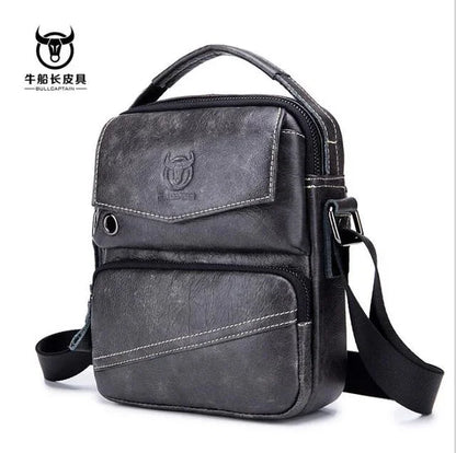 2024 Men Genuine Leather Man Crossbody Shoulder Bag Small Business Male Messenger Bolsa de hombres masculina Sac