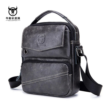 2024 Men Genuine Leather Man Crossbody Shoulder Bag Small Business Male Messenger Bolsa de hombres masculina Sac