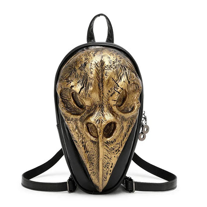 2024 Men and Women Backpacks Steam Punk 3D Beak skull Back Packs Travel Schoolbag For Teenagers trend Halloween bag Fashion