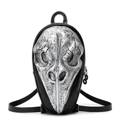 2024 Men and Women Backpacks Steam Punk 3D Beak skull Back Packs Travel Schoolbag For Teenagers trend Halloween bag Fashion