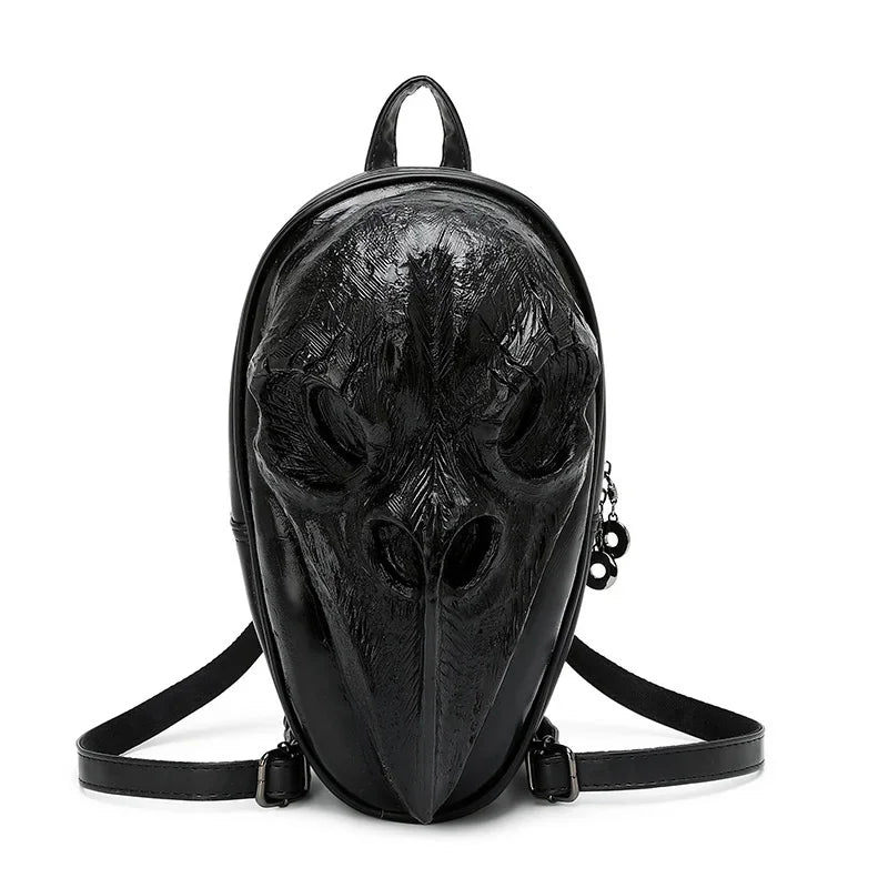 2024 Men and Women Backpacks Steam Punk 3D Beak skull Back Packs Travel Schoolbag For Teenagers trend Halloween bag Fashion