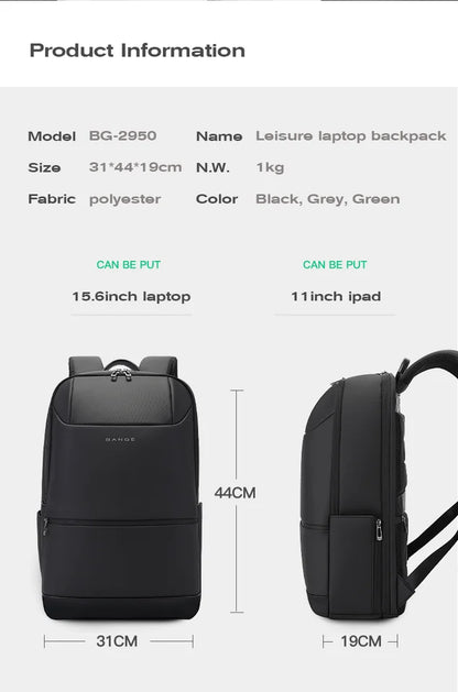2024 Men's Backpack Men Business Travel Backpack Women School Expandable USB Bag Large Capacity 15.6 Laptop Waterproof Fashion