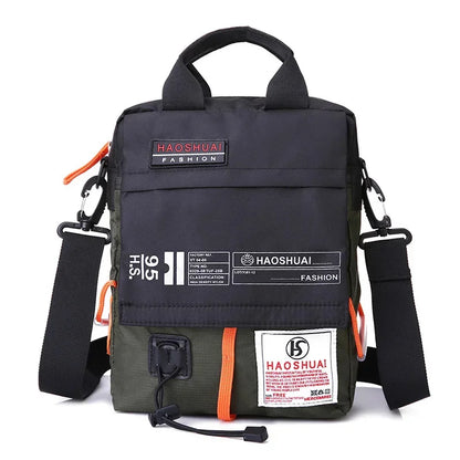 2024 Men's Messenger Male Waterproof Nylon Camouflage Satchel Over The Shoulder Crossbody Bags Handbag Mini Briefcase