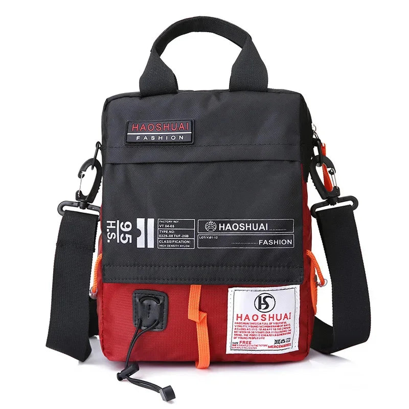 2024 Men's Messenger Male Waterproof Nylon Camouflage Satchel Over The Shoulder Crossbody Bags Handbag Mini Briefcase