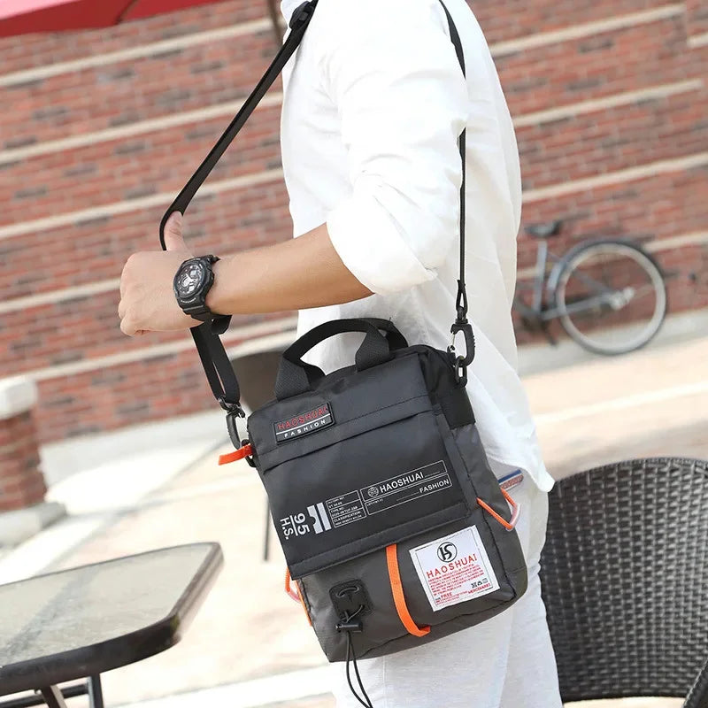 2024 Men's Messenger Male Waterproof Nylon Camouflage Satchel Over The Shoulder Crossbody Bags Handbag Mini Briefcase