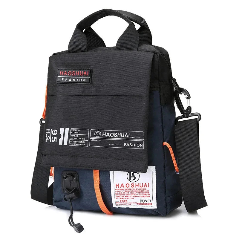2024 Men's Messenger Male Waterproof Nylon Camouflage Satchel Over The Shoulder Crossbody Bags Handbag Mini Briefcase