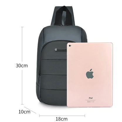 2024 Men's Nylon Waterproof USB Multifunction Crossbody Shoulder s Pack Messenger Travel Chest Bag Short Trip for Male