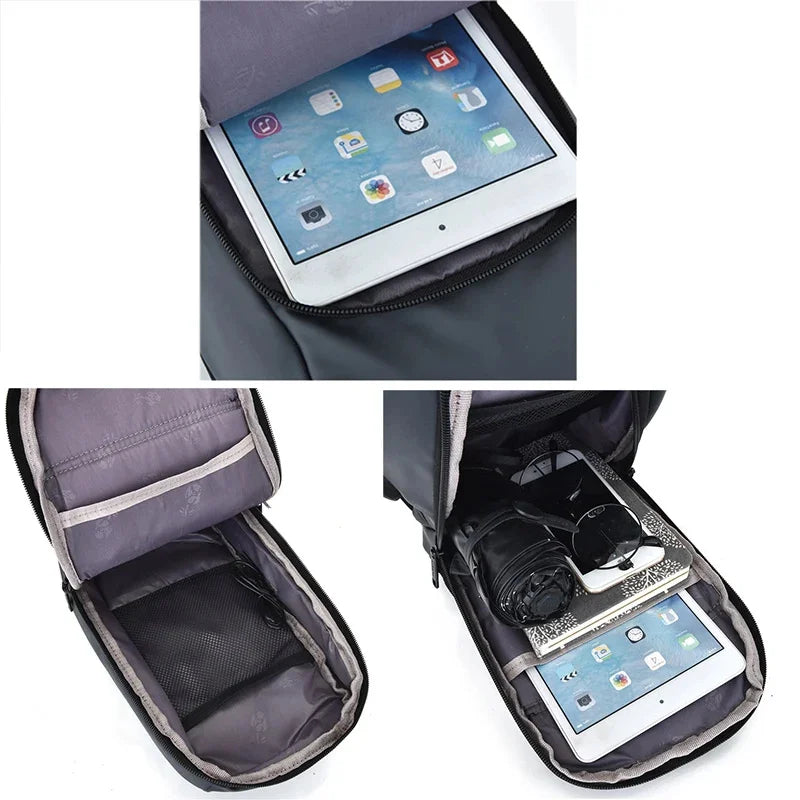2024 Men's Nylon Waterproof USB Multifunction Crossbody Shoulder s Pack Messenger Travel Chest Bag Short Trip for Male