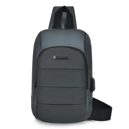 2024 Men's Nylon Waterproof USB Multifunction Crossbody Shoulder s Pack Messenger Travel Chest Bag Short Trip for Male