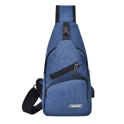 2024 Men's Shoulder USB Charging Crossbody s Male Anti Theft Chest Casual High Quality Travel Messengers Bag