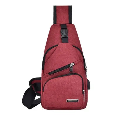2024 Men's Shoulder USB Charging Crossbody s Male Anti Theft Chest Casual High Quality Travel Messengers Bag