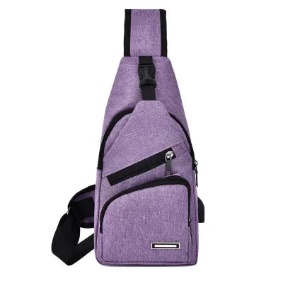 2024 Men's Shoulder USB Charging Crossbody s Male Anti Theft Chest Casual High Quality Travel Messengers Bag