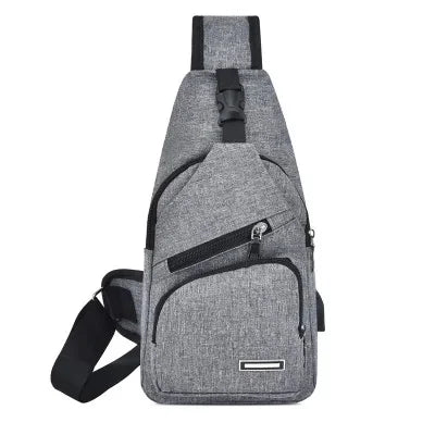 2024 Men's Shoulder USB Charging Crossbody s Male Anti Theft Chest Casual High Quality Travel Messengers Bag