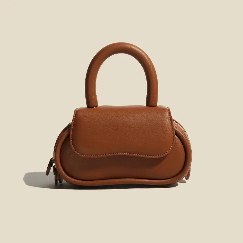 2024 Minimalist Crossbody Small and Popular Genuine Leather Crossbody Hand Bill of Lading Shoulder Women's Small Bag