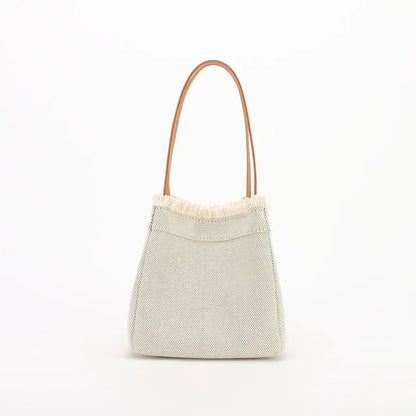 2024 Minority Simple Denim Canvas Bags Large Capacity Portable Bucket Bag Fashion All-match Bolsos Mujer Chic Purses Clutch