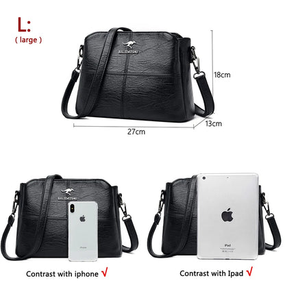 2024 NEW Luxury Messenger Bags For Women Handbag Designer Female Soft Leather Crossbody Shoulder Bag Ladies Hand Bag Sac A Main