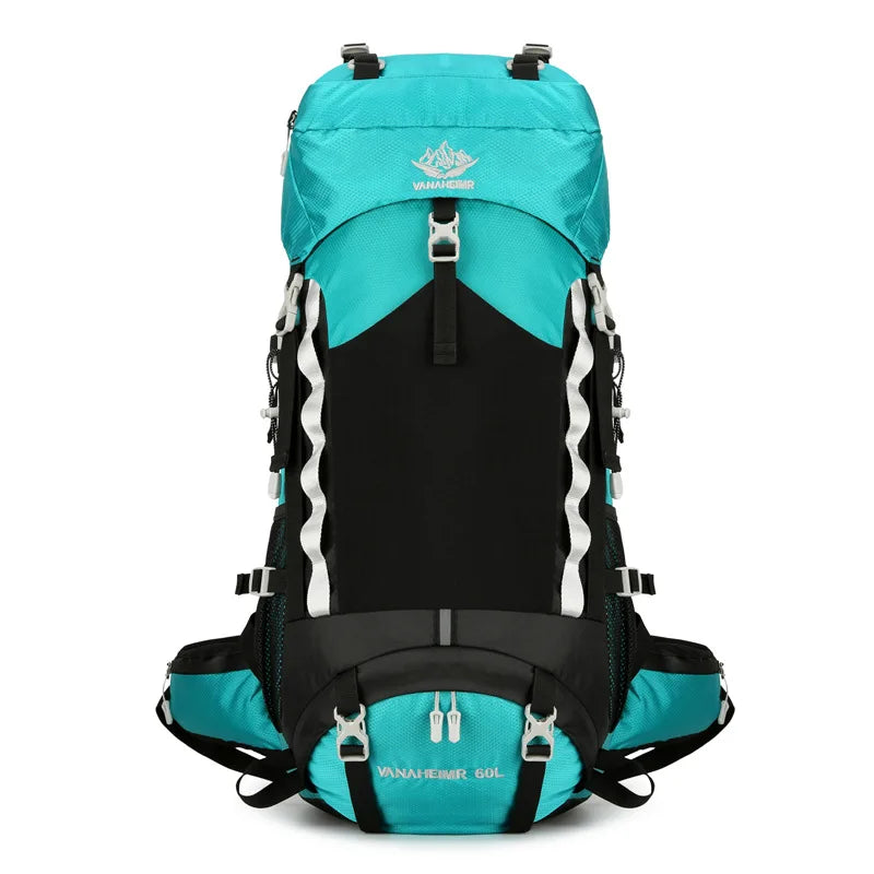 2024 New 60L Outdoor Backpack Camping Climbing Bag Waterproof Mountaineering Hiking Backpacks Molle Sport Bag Climbing Rucksack