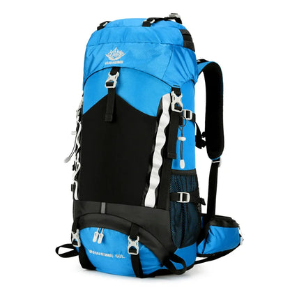 2024 New 60L Outdoor Backpack Camping Climbing Bag Waterproof Mountaineering Hiking Backpacks Molle Sport Bag Climbing Rucksack