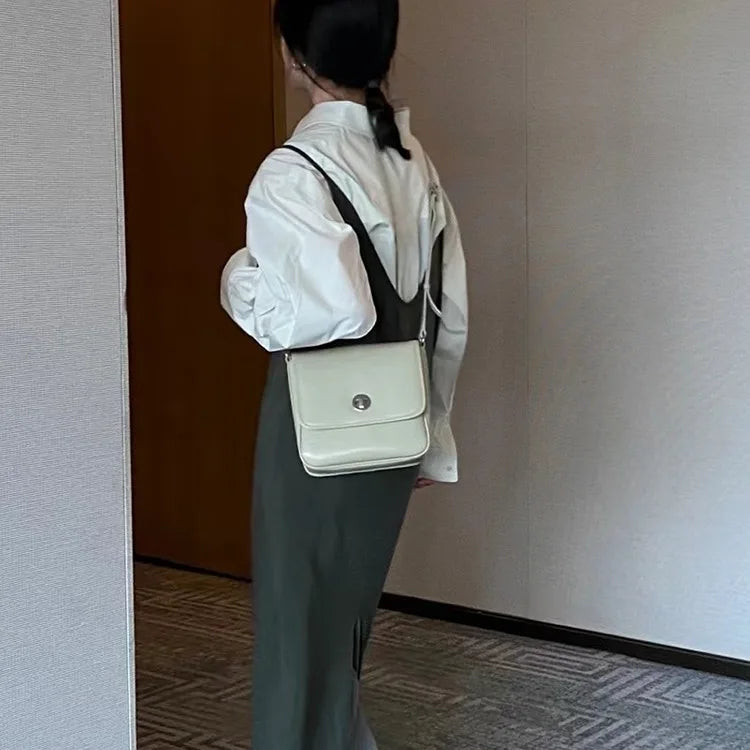 2024 New Advanced Retro Oil Wax Skin Single Shoulder Crossbody Bag Tote Bag