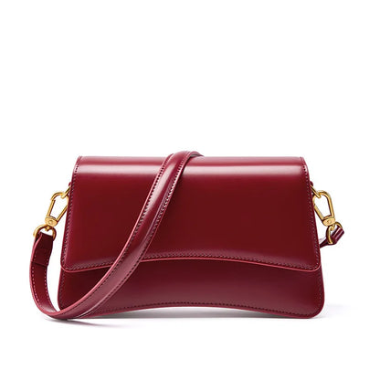 2024 New All-match One Shoulder Crossbody Bag High Quality Cowhide Niche Underarm Handbags French Style Commuter Elegant Bolsas