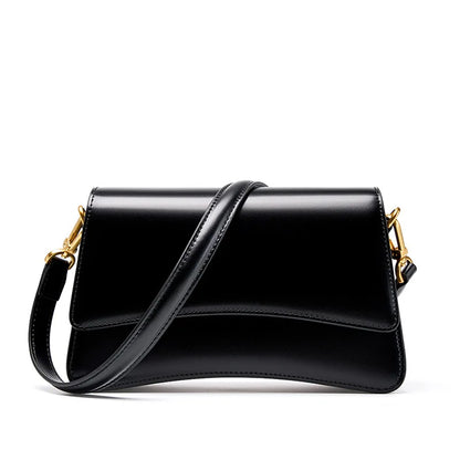 2024 New All-match One Shoulder Crossbody Bag High Quality Cowhide Niche Underarm Handbags French Style Commuter Elegant Bolsas