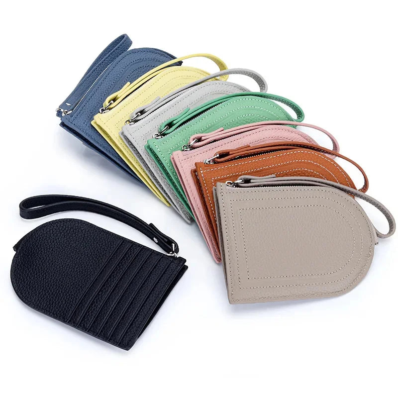2024 New Arrival Women's Coin Purse, Made of Genuine Leather, Ultra-thin One-piece Wallet with Multiple Card Slots and Handheld