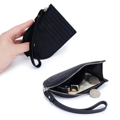 2024 New Arrival Women's Coin Purse, Made of Genuine Leather, Ultra-thin One-piece Wallet with Multiple Card Slots and Handheld