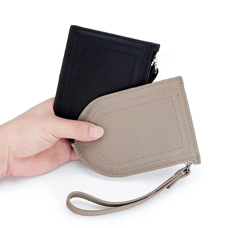2024 New Arrival Women's Coin Purse, Made of Genuine Leather, Ultra-thin One-piece Wallet with Multiple Card Slots and Handheld