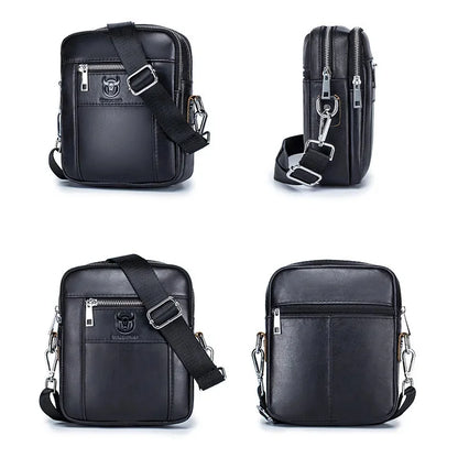 2024 New Brand Genuine Leather Man Shoulder Bags fashion vertical flap cow Male Men's Handbag Casual Tote handbags
