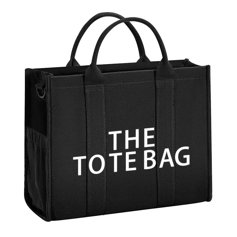 2024 New British Fashion Canvas Tote Bag for Women Crossbody Leisure Men Casual Commuting Handbag Shoulder Bag