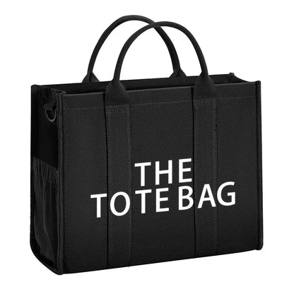 2024 New British Fashion Canvas Tote Bag for Women Crossbody Leisure Men Casual Commuting Handbag Shoulder Bag