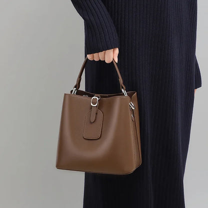 2024 New Bucket Bag Crossbody Women's Bag Large Capacity Genuine Leather Shoulder Bag Designer Bags Luxury