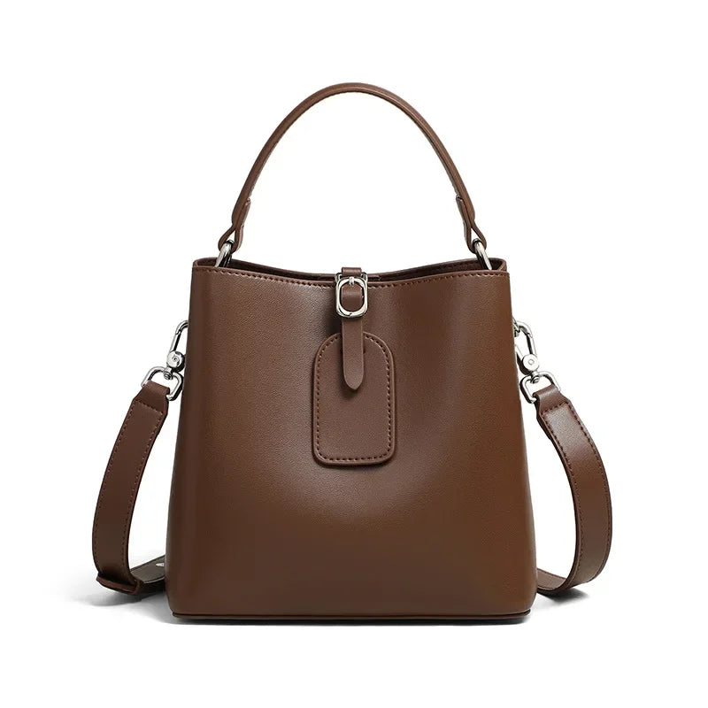 2024 New Bucket Bag Crossbody Women's Bag Large Capacity Genuine Leather Shoulder Bag Designer Bags Luxury