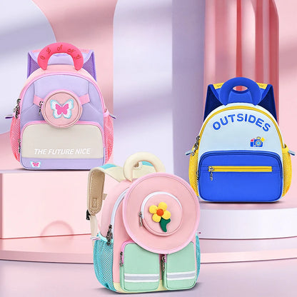 2024 New Cartoon Anti-lost Backpack Kindergarten School Book Bag Toddlers Travel Daypack With Coin Pocket for Girls and Boys