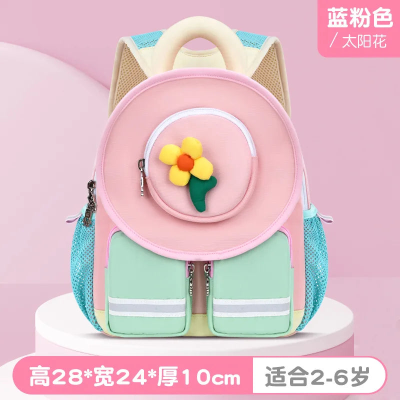 2024 New Cartoon Anti-lost Backpack Kindergarten School Book Bag Toddlers Travel Daypack With Coin Pocket for Girls and Boys